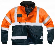 Hi Vis Bomber Jacket Waterproof Hi Viz Workwear Reflective High Visibility Coats