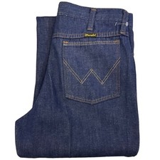 70S Usa Made Wrangler Denim Pants Indigo 31 32 Boot Cut Jeans Talon Zipper 938