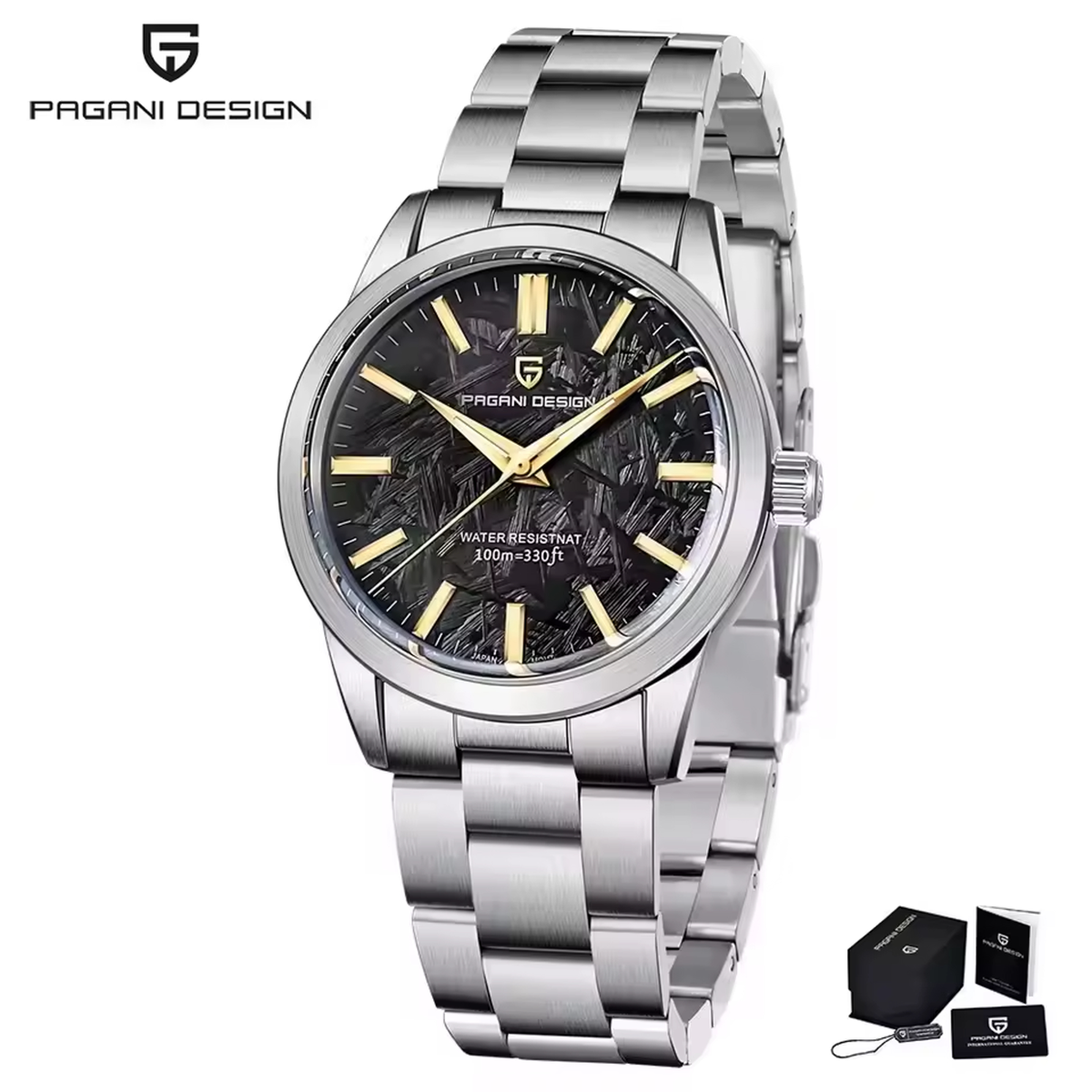 PAGANI Design PD-1734 Quartz Men's Watches 40mm full Stainless Steel Business Waterproof Wrist Watches for Men,silver Black PD1734 / China PAGANI Design PD-1734 Quartz Men's Watches 40mm full Stainless Steel Business Waterproof Wrist Watches for Men,silver Black PD1734 / China