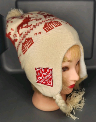 Moose Red/ Off White Snohomish Running Company Laplander Insulated Hat With Pom