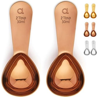 Coffee Scoop (Set of 2) - 2 Tablespoon (2 Tbsp //8 Cup / oz) - The 1 Rose Gold