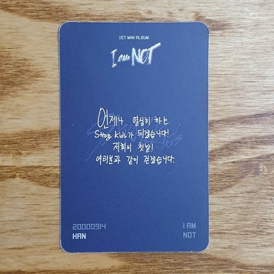 Han Official Photocard Stray Kids 1st Mini Album I am Not Genuine