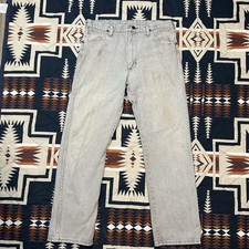 Vintage 70s Wrangler Jeans Men s 34X32 Light Gray 13MWZPG Cowboy USA Scovill Zip