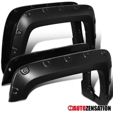 Fit 2016-2018 GMC Sierra 1500 Pocket Rivet Fender Flares Wheel Cover Protector