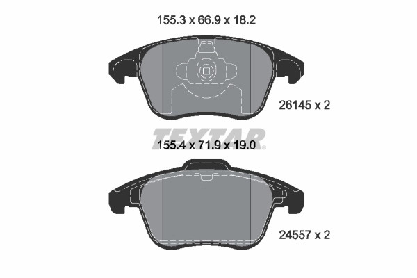 Plaquettes de frein Textar 2614501 pour rénover le frein à disque DS