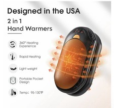 AI Hand Warmers Rechargeable 2 Pack, 6000Mah Electric Hand Warmers, AI Smart Chi