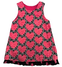 The Bailey Boys Girls Size 4 Reversible Dress Pink Ruffles Snowman Hearts Girly