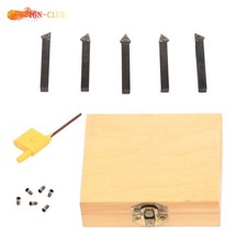 Right Turning Tooling Bit Holder Set Lathe Indexable Carbide Insert 5Pack 1/4"