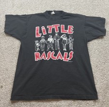 Vintage Little Rascals Adult Shirt Extra Large 1993 Single Stitch Black USA Made