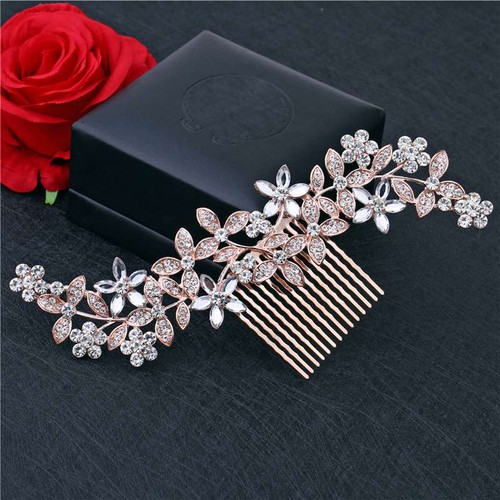 Pinzas para el cabello de perlas de diamante de cristal alfileres para el cabello de novia peine dama de honor estrás - Imagen 18 de 20