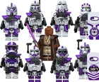 9x custom minifigures - 187th Clone Troopers w/ Mace Windu - star wars lego