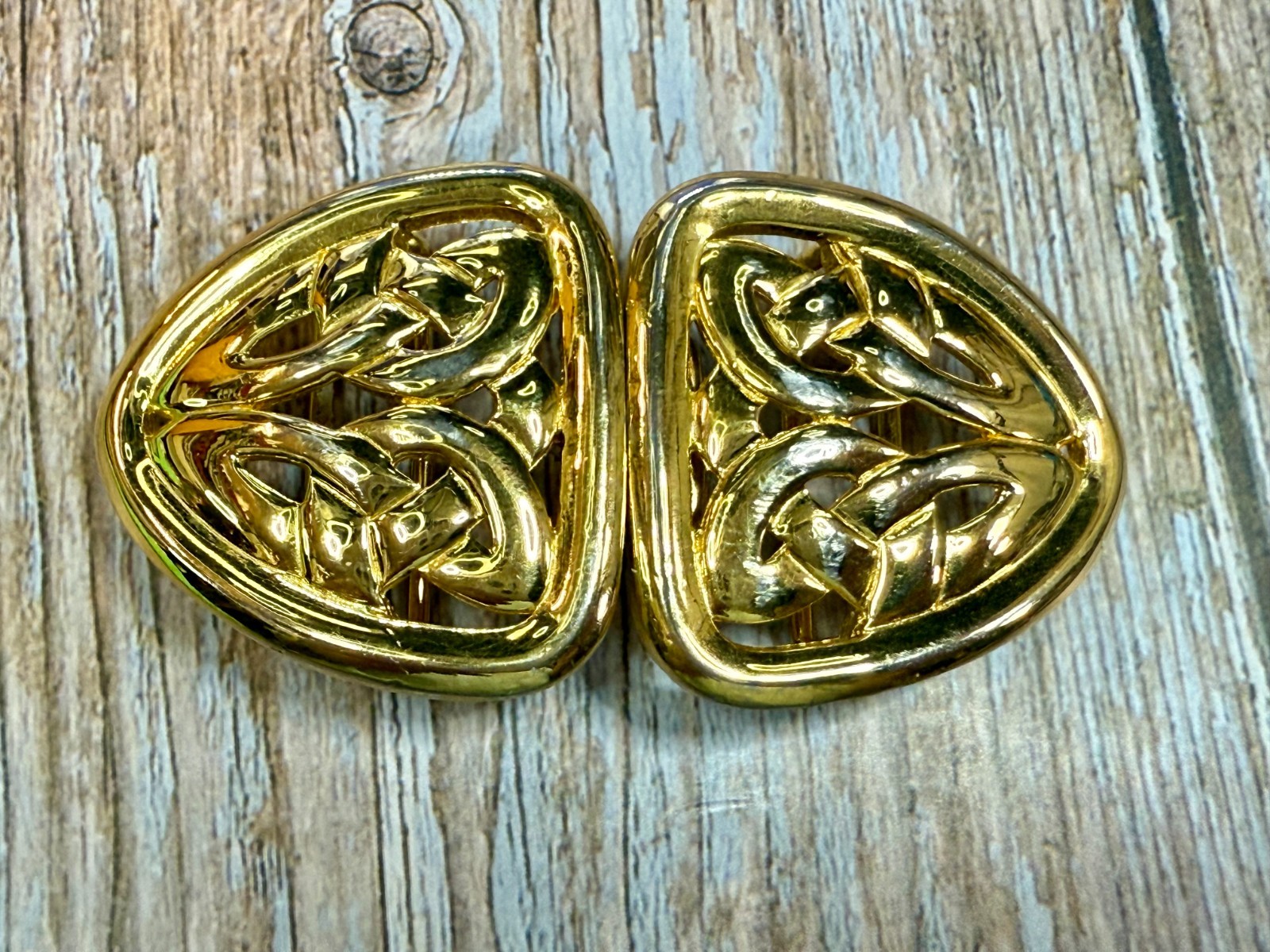 Celtic Knotted Interlocking Two Piece Vintage Gol… - image 16