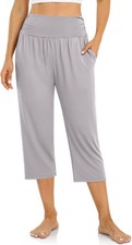 UEU Women's Capri Pants Summer Loose Yoga Pants Comfy Workout Cropprd Pants w...