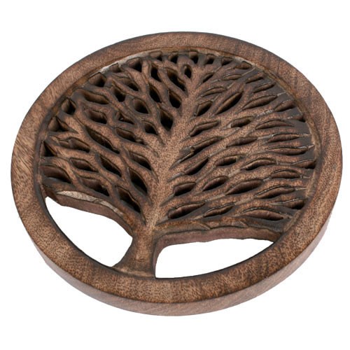 Trivet Tree Of Life Mango Wood
