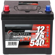 BlackMax ASIA 75-11 12V 75Ah 540A/EN Autobatterie Pluspol links