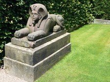 Foto 6x4 Biddulph Grange Eine Statue im ägyp...