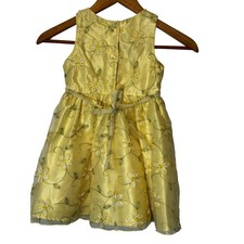 Sweet Heart Rose Fancy Yellow Floral Party Dress Little Girl Size 5