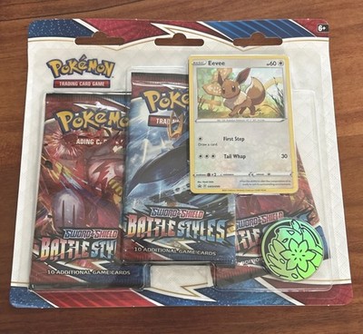 Pokemon Sword & Shield 5.0 - Battle Styles  - 3er Pack Blister Eevee (Englisch)