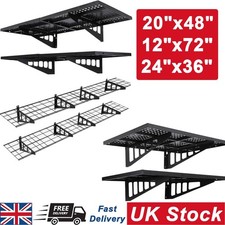 2PCS Garage Storage Shelving Wall Mounted Heavy Duty Shelves Rack for Workshops