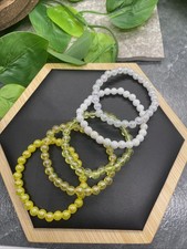 5 PC Child  s Kid Beaded Stackable 2  Diameter Plus Stretch Bracelet Set B160