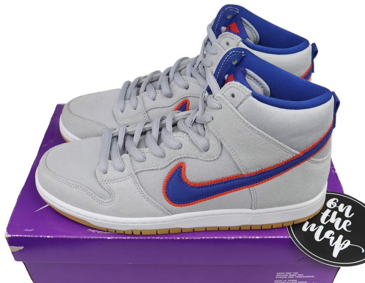 Nike SB Dunk High PRM New York Mets Grey UK 9.5 US 10.5 EUR 44.5