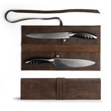 Cast Leather Co., Double Roll for Chefs and Cooks, Vertical Case for , Culina...