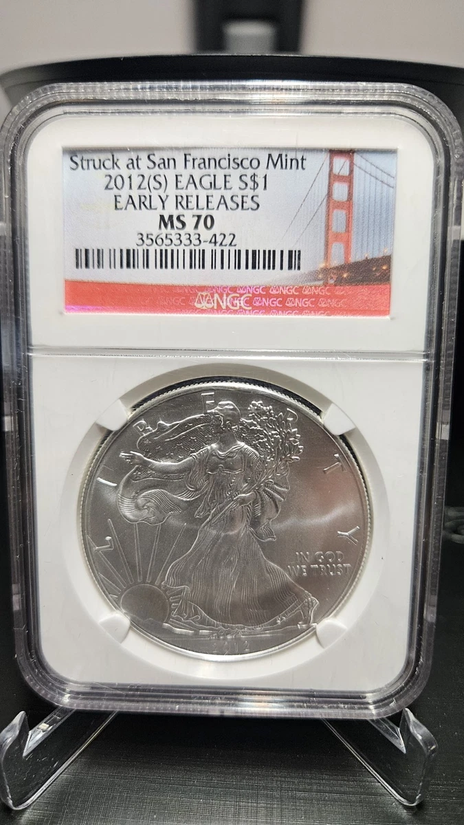 2012 Silver Eagle PCGS MS70 銀貨 bullionshark-2012-w-american-