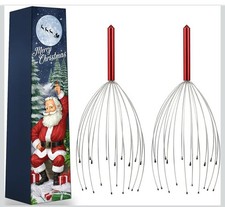 Stainless Steel Head Scalp Massager Hair Stimulator Stress Relief 2pk
