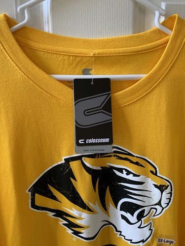 Colosseum Mizzou Logo Herren Gelb Kurzarm T-Shirt Größe XXL Neu mit Etikett - Bild 4 von 9