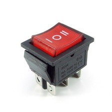 2 Red Rocker Switch LED Backlight ON/OFF/ON 3-Position DPDT 15A 250V/20A 125V AC
