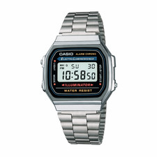 Casio Men’s A168W-1 Digital Watch Retro Classic Stainless Steel Illuminator | UK