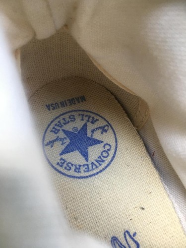 VTG 🔥🔥Rare Chuck Taylor All Star Converse white Made In USA 6.5 uk 5.5 - Picture 12 of 20
