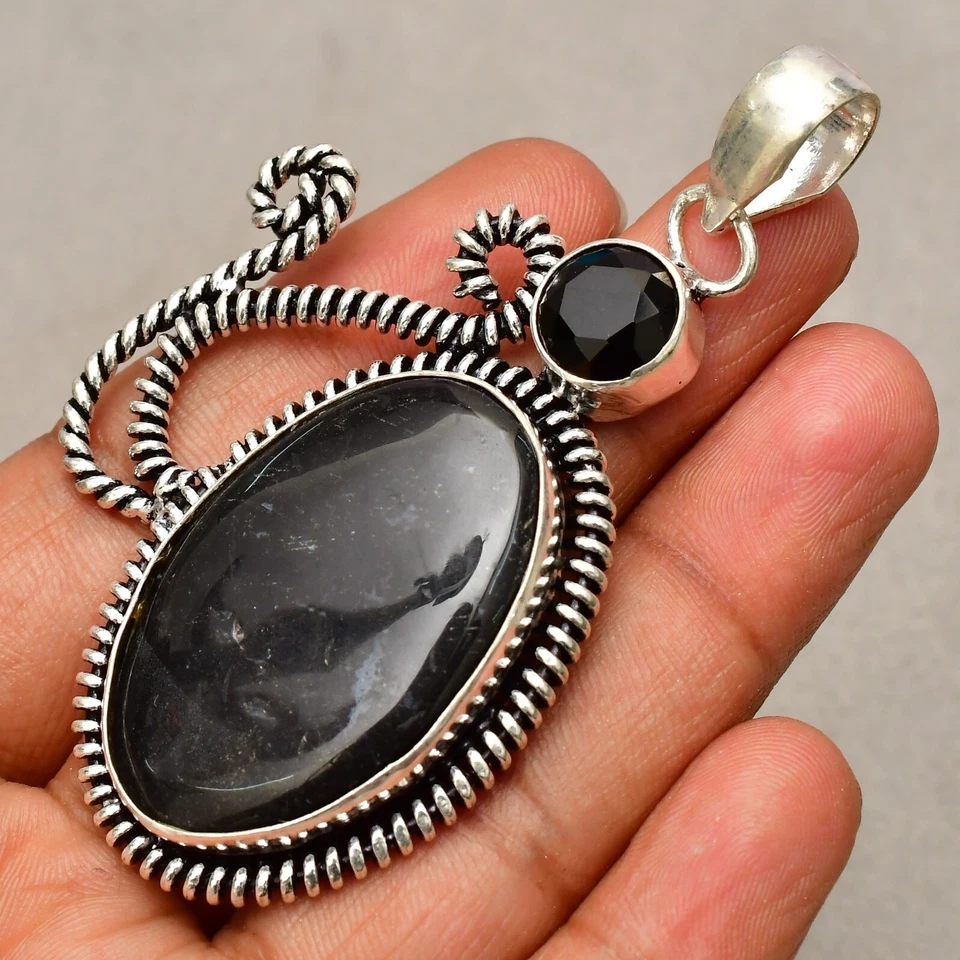 Ciondolo gioiello in argento sterling 925 fatto a mano con pietra preziosa... - Immagine 2 di 4