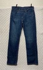 Levis 514 Jeans Men  s 34x32 Blue Denim Slim Straight Leg Pockets Cotton Blend