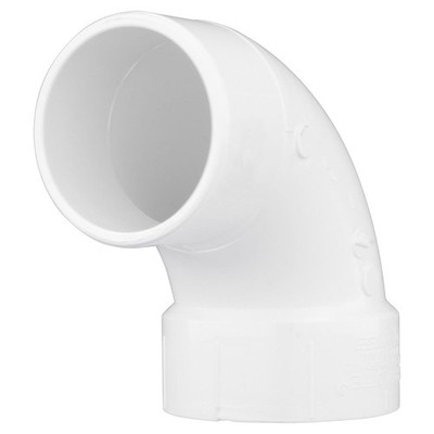 Charlotte Pipe PVC003021400 Sch 40 PVC 90 Degree Elbow 4 Hub x 4 Spigot Dia. in.