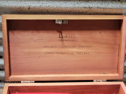 Vintage Lane Cedar Jewelry Box Schloot Furniture Co Crawfordsville Indiana IN - Picture 2 of 9