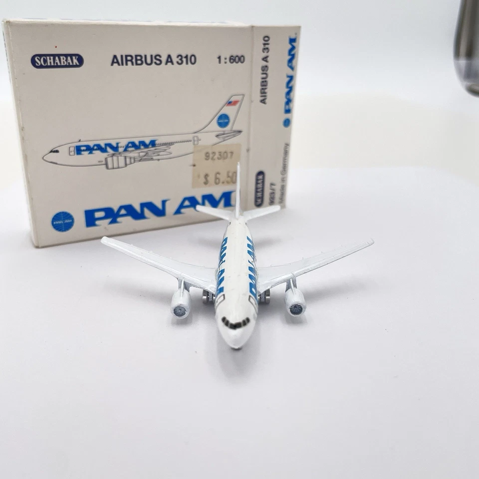 SCHABAK 1/600 SCALE DIECAST " PAN AM AIRBUS A 310 " NO. 923/7 With Box - Image 4 of 4