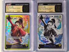 ONE PIECE LUFFY ST29 LEADER + ALT ART CGC PRISTINE 10 🔥 SEQUENTIAL SET POP 1!