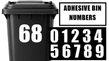 x4 Wheelie Bin Stickers Numbers Personalised Custom House Street Bin Number