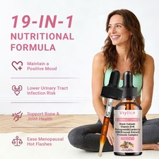 Black Cohosh 1250mg for Menopause Support & Hormone Balance, Natural