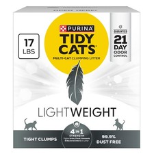 Purina Tidy Cats LightWeight 4In1 Strength MultiCat, Odor control, Clumping, ...