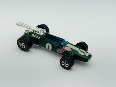 #ad #ad Hot Wheels Redline BRABHAM REPCO F1 Green Enamel HK Black Interior Very Nice $149.95