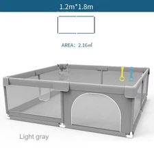 Baby Playpens Light Gray Corralito for Baby Playground with Pull Ring Child Safe