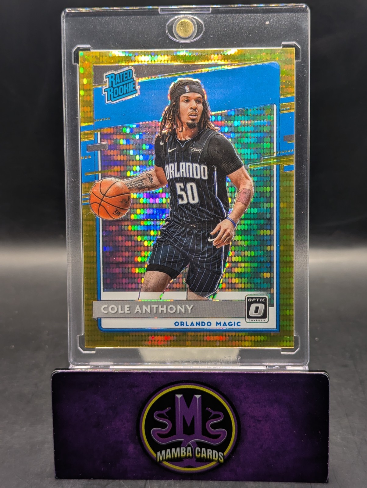 2020-21 Panini Donruss Optic Cole Anthony Rookie Gold Pulsar Prizm /10 Magic SSP