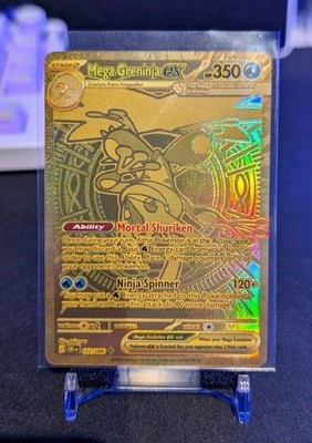 Error Mega Greninja ex 122/086 MHR Gold Chaos Rising Holo Ink Texture Stamp Thru