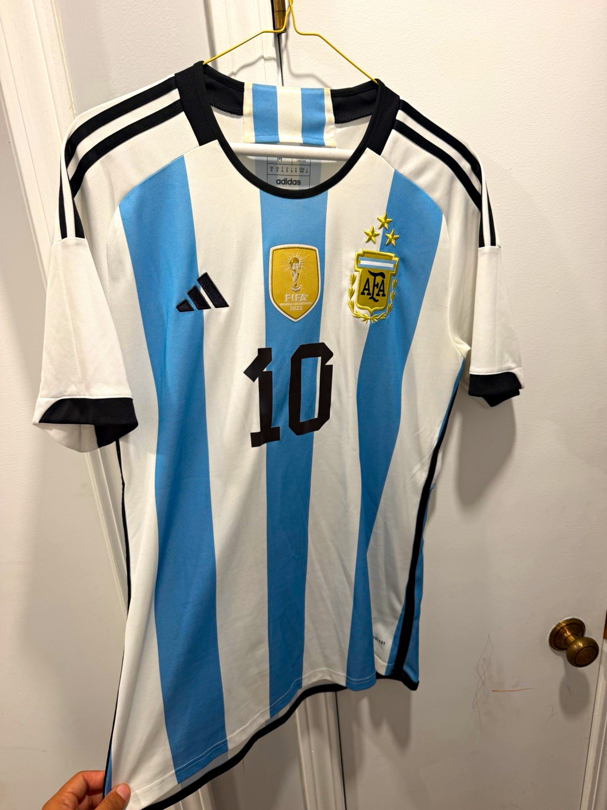 adidas Argentina Lionel Messi #10 World Cup 2022 Soccer Jersey Men’s M