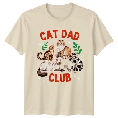 Cat Dad Club Herren T-Shirt Katzenliebhaber Tierbesitzer Vatertag Geschenk für Ihn