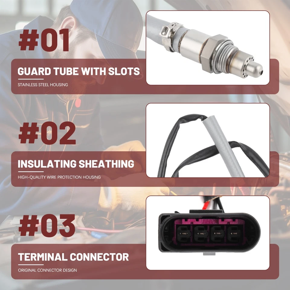 Downstream Oxygen Sensor For 2018-2024 Volkswagen Tiguan 2019-2024 Audi Q3 2.0L - Image 3 of 4