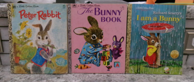 Little Golden Books. Collection Of 3, 1970's, Bunny Themed, EASTER