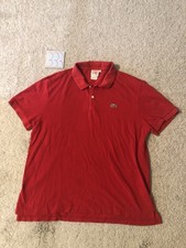Lacoste LIVE Polo Shirt Mens Size 8 Red Short Sleeve Casual Golf Preppy Sports